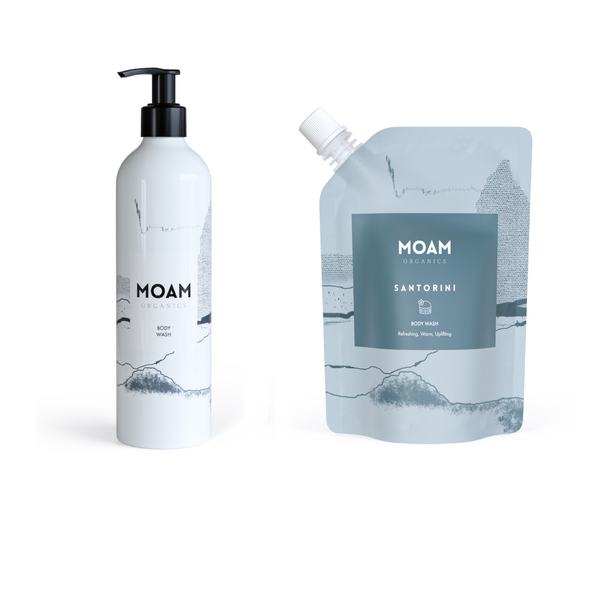 Refillable Body Wash Set - Santorini